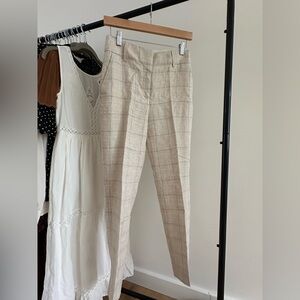 Sézane Linen and Wool Blend Gustavo Trousers